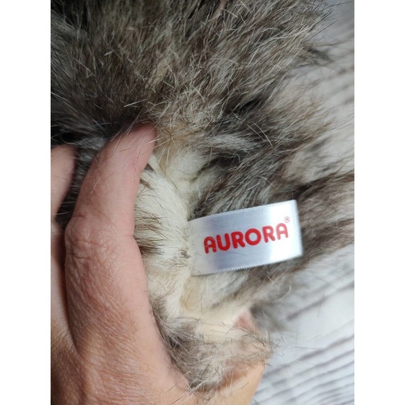 Aurora Soft Fluffy Plush Raccoon Baby Woodland Stuffed Animal Doll 9” Toy - Picture 9 of 9